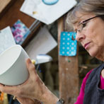 Sasha Wardell in her workshop 2017